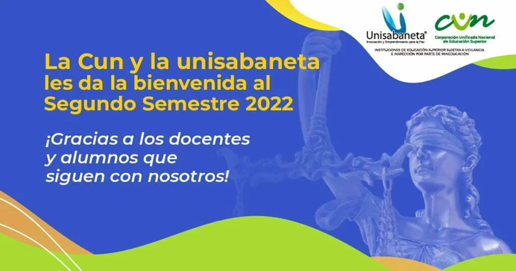 banner de bienvenida al programa de derecho en la universidad CUN