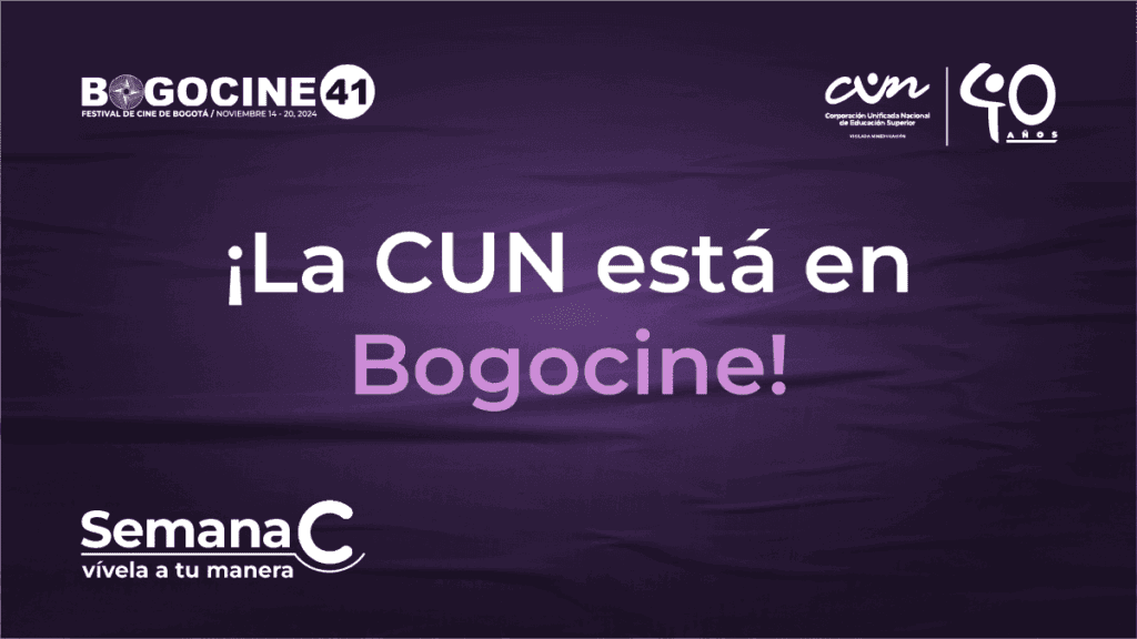 Banner morado CUN y festival de cine de Bogotá